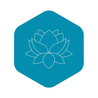 Lotus çiçek simgesi, anahat stili