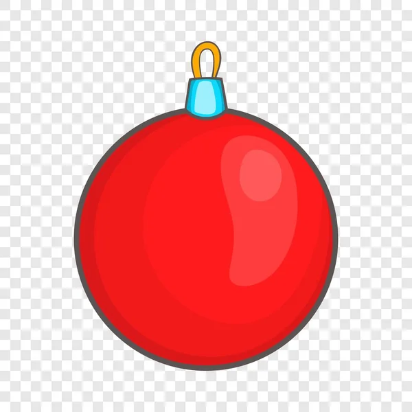红色圣诞球图标，卡通风格 — 图库矢量图片