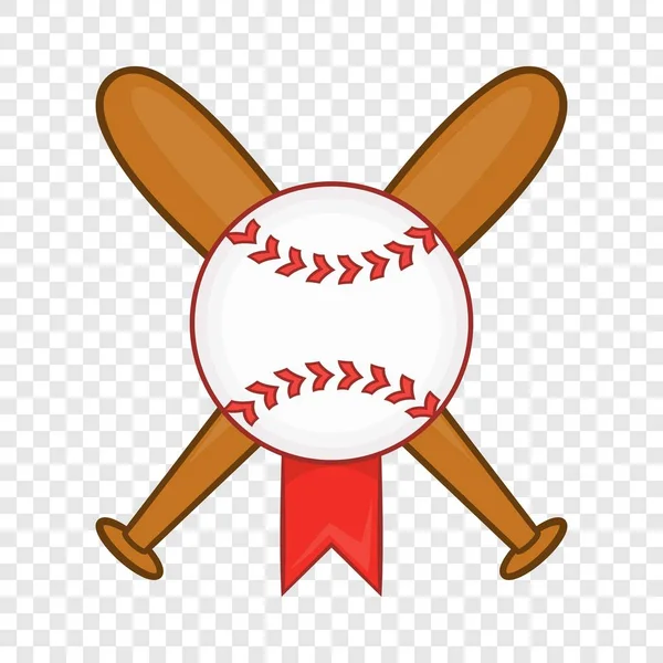 Baseball with bats icon, cartoon style — Stock Vector