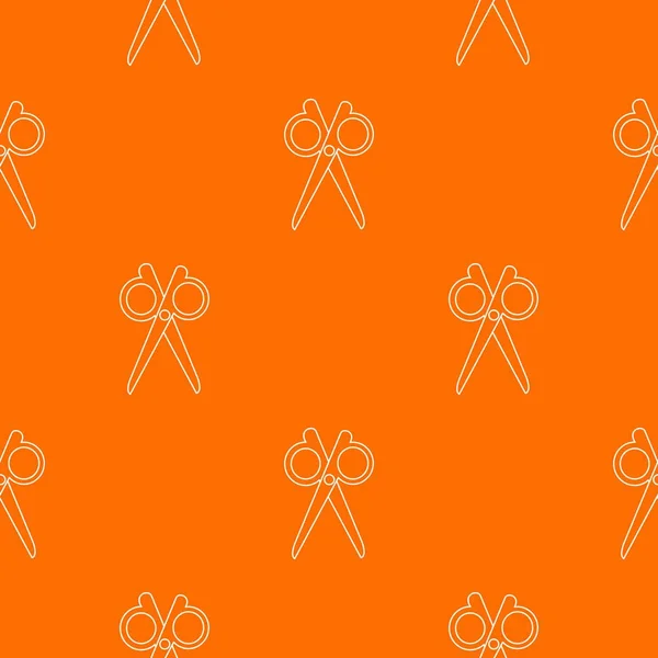 オレンジ色のはさみのパターン ベクトル — ストックベクタ