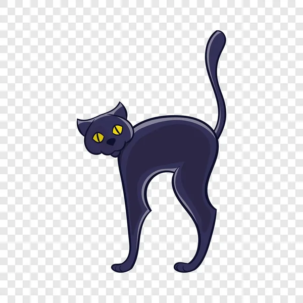 Halloween icono gato negro, estilo de dibujos animados — Archivo Imágenes Vectoriales