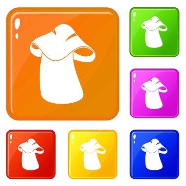 Boletus simgeleri vektör rengini ayarlamak