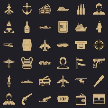 Alarm Icons set, basit tarzı mücadele