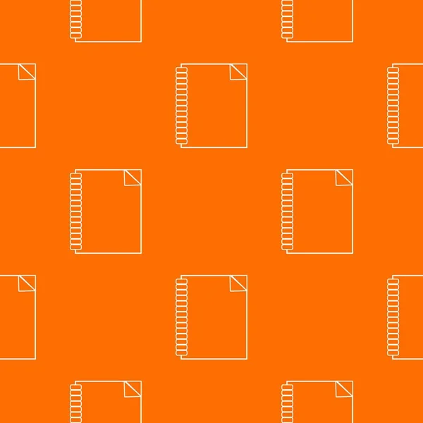 Notizbuch Muster Vektor orange — Stockvektor