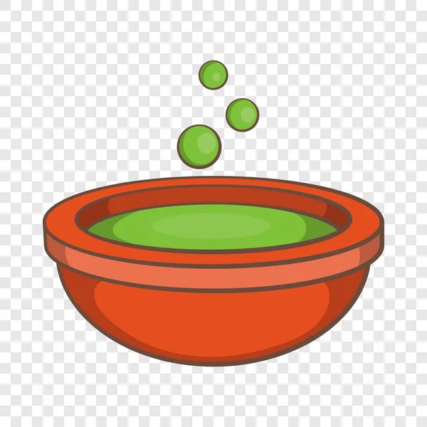 Icône de potion verte Halloween, style dessin animé — Image vectorielle