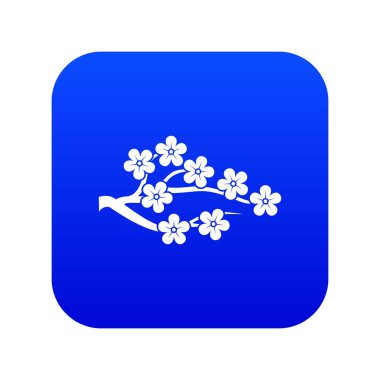 Sakura simgesi dijital mavi