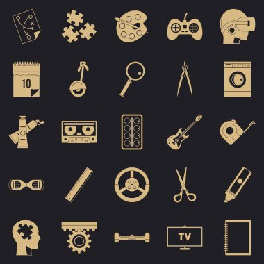 Yetenek Icons set, basit tarzı