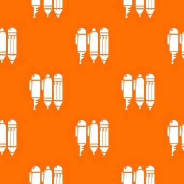 Kırtasiye desen vektör turuncu