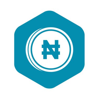 Madeni para naira simgesi, basit tarzı