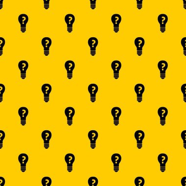 Desen vektör içinde soru işareti ile ampul