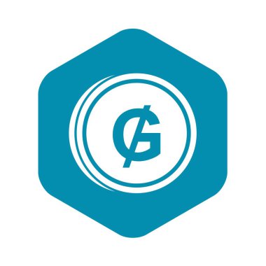 Madeni para guarani simgesi, basit tarzı