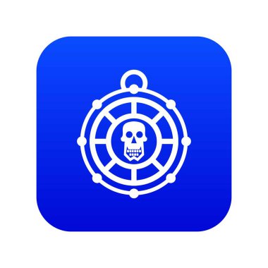 Korsan muska simgesi dijital mavi