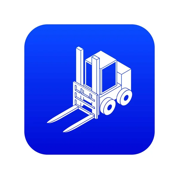 Vorkheftruck icon blauwe vector — Stockvector