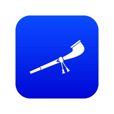 Retro sigara boru simgesi dijital mavi