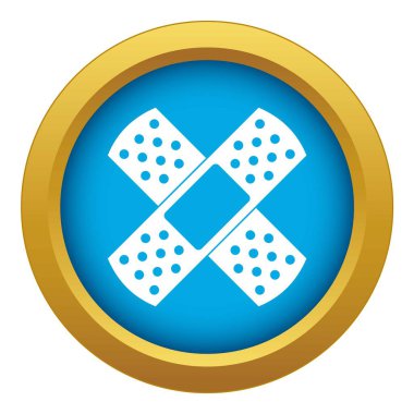 Yama simge mavi vektör izole