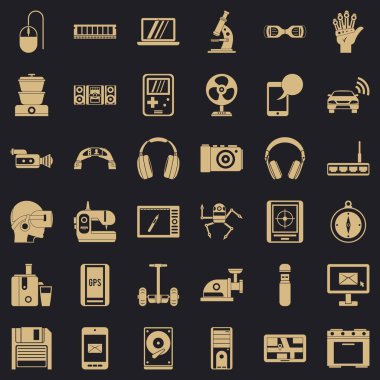 İyi cihaz Icons set, basit tarzı