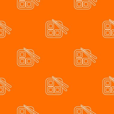 Suşi desen vektör turuncu