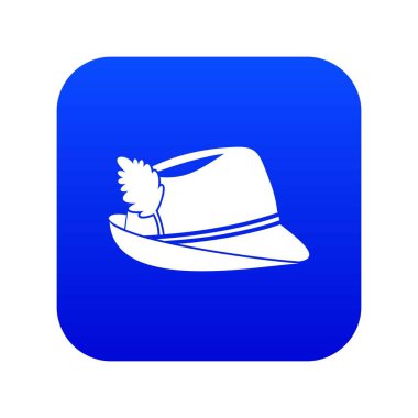 İrlandalı şapka simgesi dijital mavi