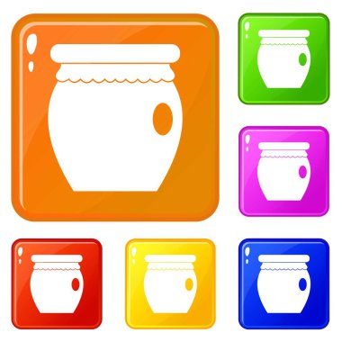 Bal banka simgeleri vektör rengi ayarlamak