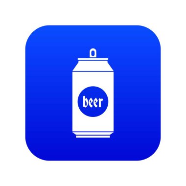 Alüminyum kutular simgesi dijital mavi bira