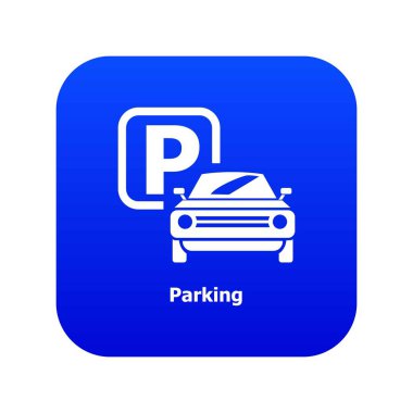 Park simgesi mavi vektör