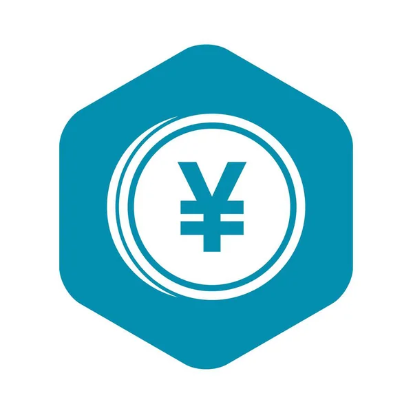 Coin yen icon, simple style — Stock Vector