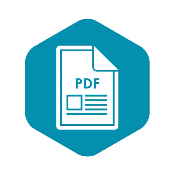 File PDF icona, stile semplice — Vettoriale Stock