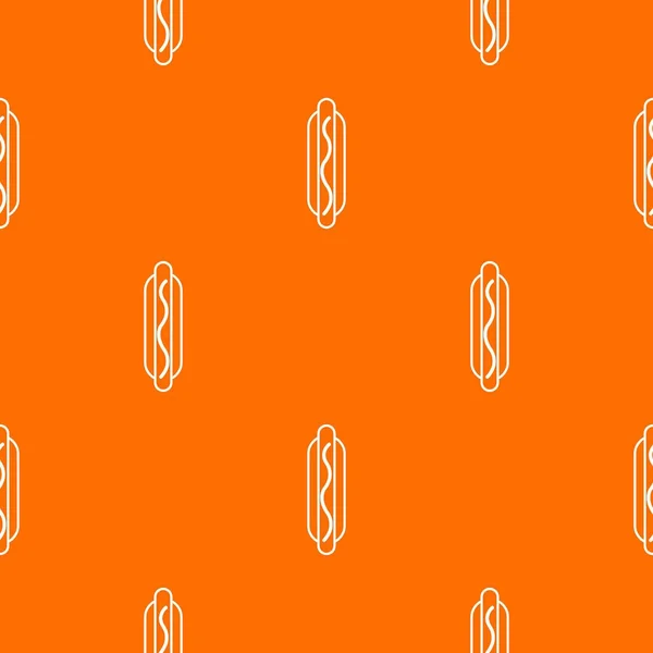 ホットドッグパターンベクトルオレンジ — ストックベクタ