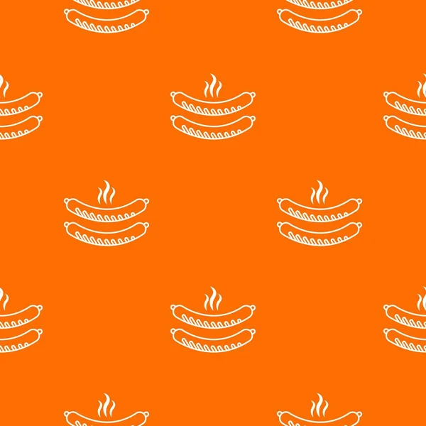 Modèle de saucisses grillées vecteur orange — Image vectorielle