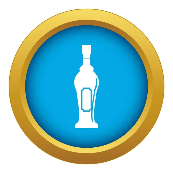Alcohol fles icoon blauwe vector geïsoleerd — Stockvector