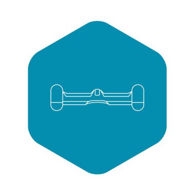 Akıllı scooter simgesi, anahat stili