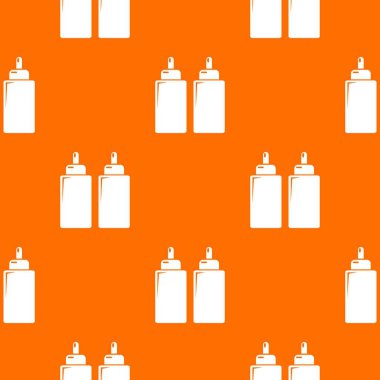 Ketçap hardal sıkmak şişe desen vektör turuncu