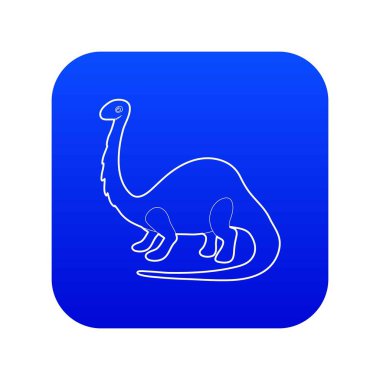 Apatosaurus dinozor simgesi mavi vektör
