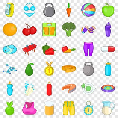 Sağlık bakım Icons set, karikatür tarzı
