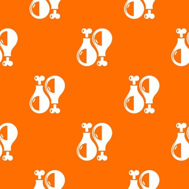 Tavuk bacak desen vektör turuncu