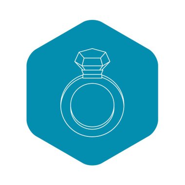 Elmas yüzük simgesi, anahat stili