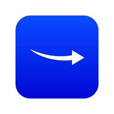 Eğri ok simgesi dijital mavi