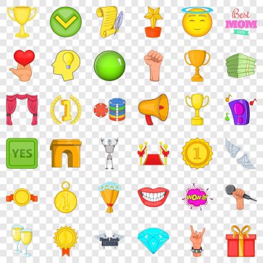 Spor zafer simgeler ayarla, tarzı çizgi film