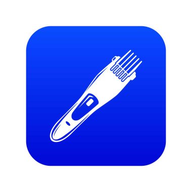 Elektrikli saç kırpma simgesi mavi vektör