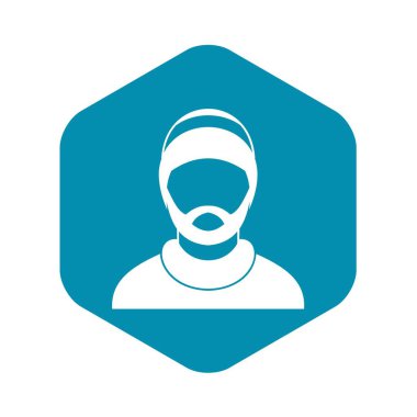 Sakallı adam avatar simge, basit tarzı