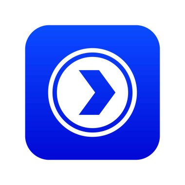 Daire simgesi dijital mavi sağ ok