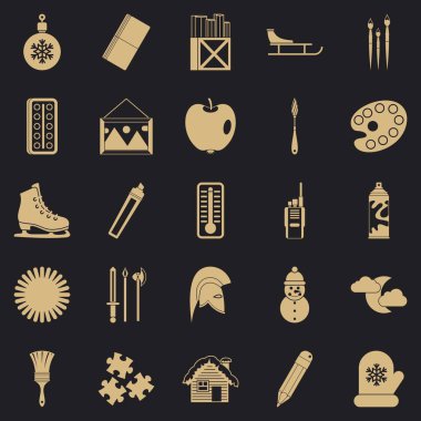 Resim Icons set, basit tarzı