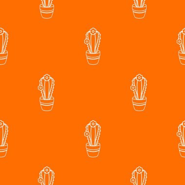 Kaktüs desen vektör turuncu