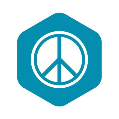 İşareti hippi barış simgesi, basit tarzı