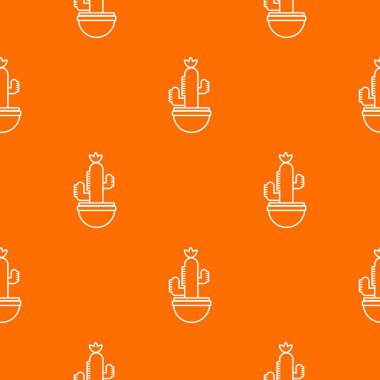 Nervürlü kaktüs tasarlamak turuncu vektör