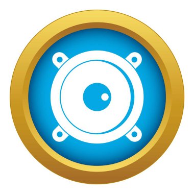 Ses hoparlör simgesi mavi vektör izole