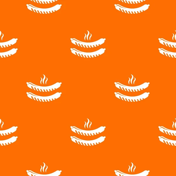 Жареные сосиски векторный апельсин — стоковый вектор