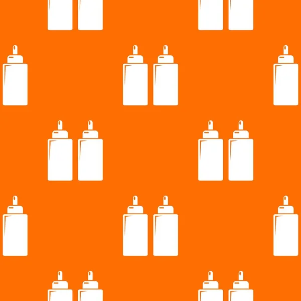 Ketchup mustard squeeze bottle pattern vector orange — Stock Vector