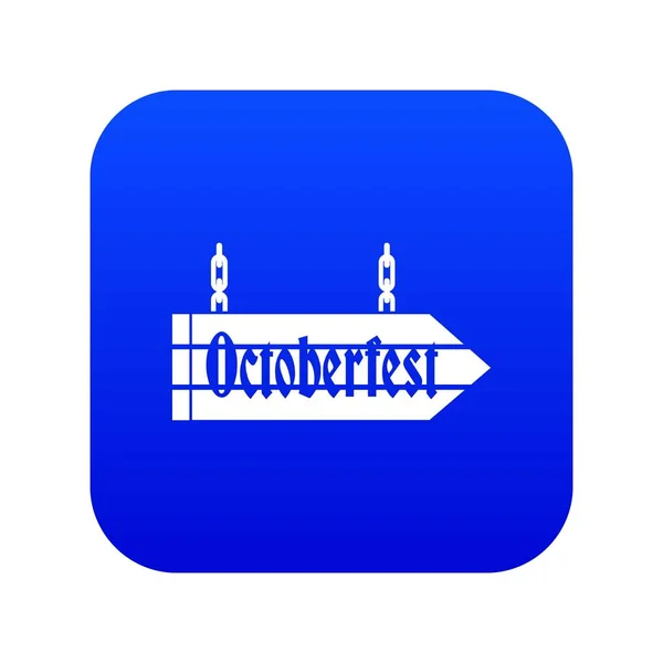 Teken Octoberfest icon Digital Blue — Stockvector