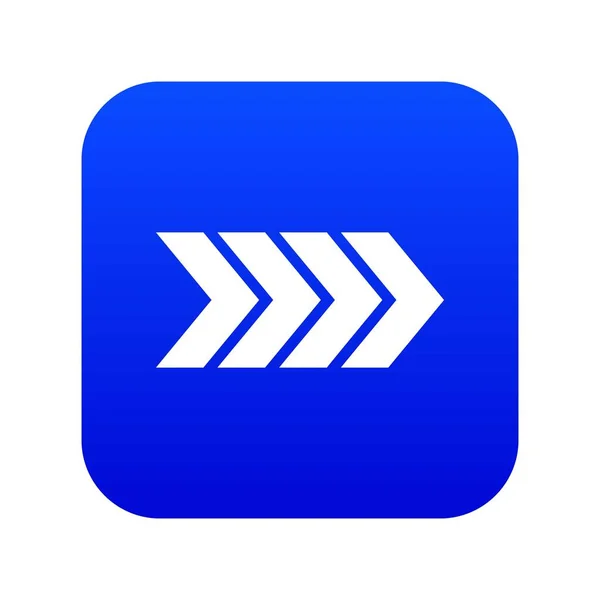 Ícone de seta listrada azul digital — Vetor de Stock